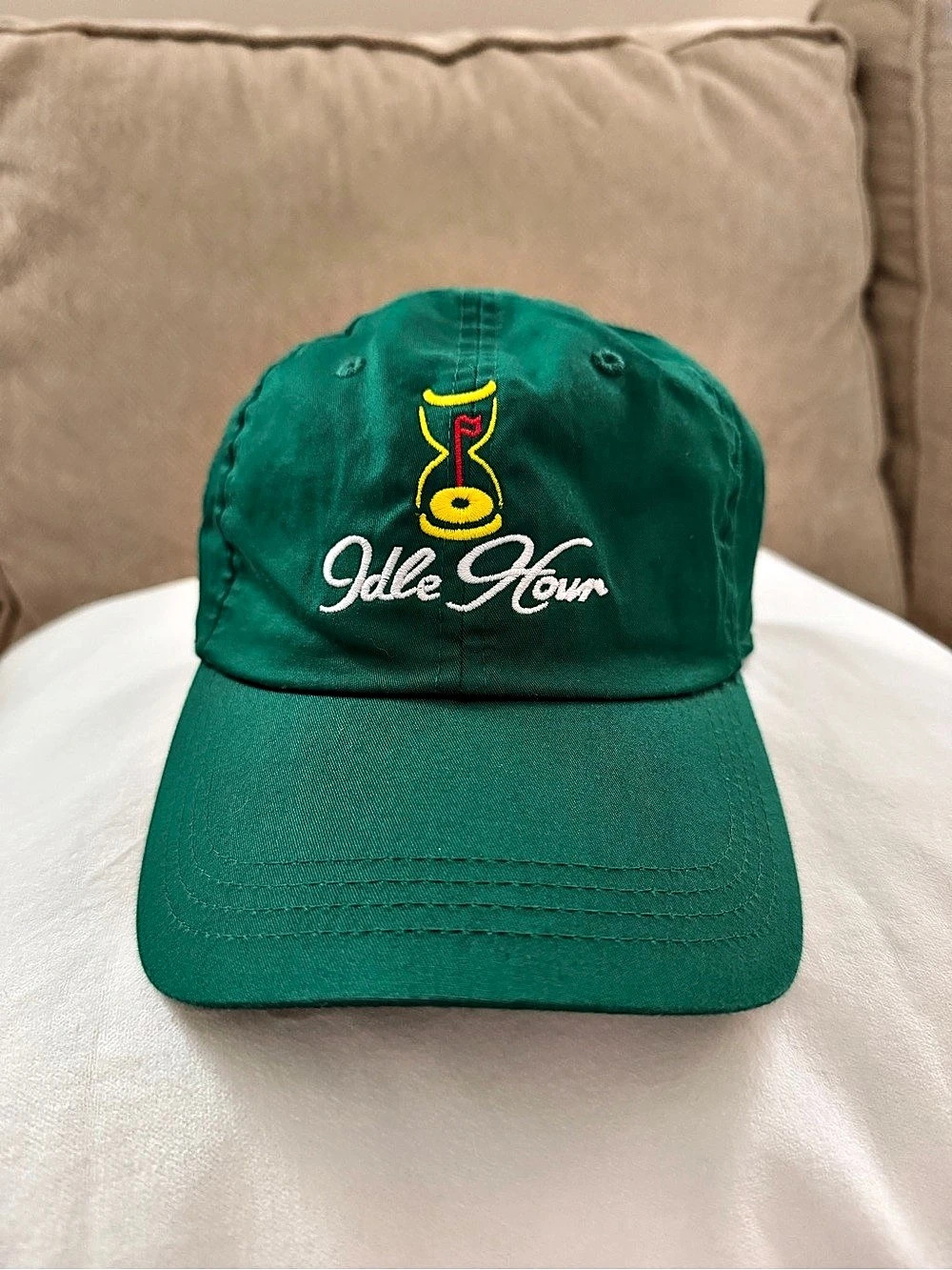 Ahead Lightweight Embroidered Green Hat Like New